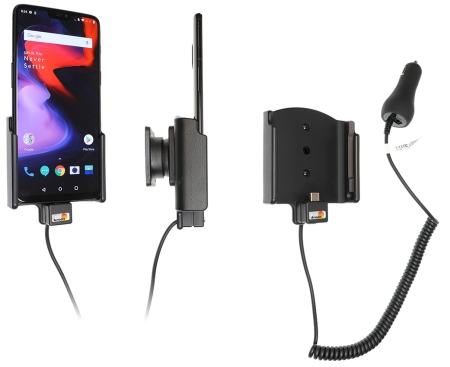 Brodit Aktiv holder med cigarettkontakt, OnePlus 6/6T i gruppen Bilstereo / Smartphone i bilen / Mobilholdere hos BRL (240712059)
