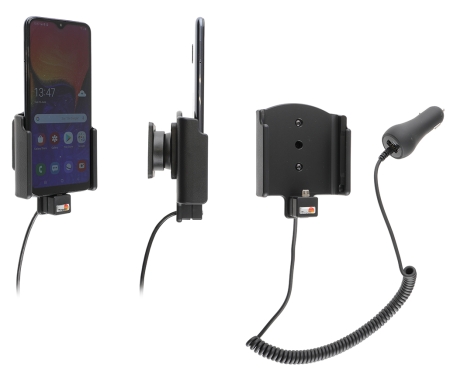 Brodit Aktiv holder med cigaretstik, Samsung Galaxy A10 (SM-A105)  i gruppen Bilstereo / Smartphone i bilen / Mobilholdere hos BRL (240712139)