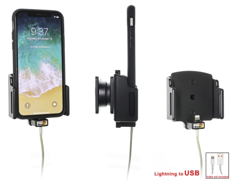 Brodit Holder til Kabeltilslutning, Apple iPhone 11/X/XR/Xs i gruppen Bilstereo / Smartphone i bilen / Mobilholdere hos BRL (240714013)