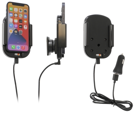 Brodit Qi trådløs aktiv mobilholder med billader, Apple iPhone 12 Mini i gruppen Nyheder hos BRL (240718234)