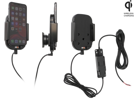 Brodit Qi trådløs aktiv holder til fast montering, Apple iPhone 11 Pro  i gruppen Bilstereo / Smartphone i bilen / Mobilholdere hos BRL (240719161)