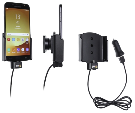 Brodit Aktiv holder med USB-kabel og cigaretadapter, Samsung Galaxy J7 (2017) Sm-J730F  i gruppen Bilstereo / Smartphone i bilen / Mobilholdere hos BRL (240721004)