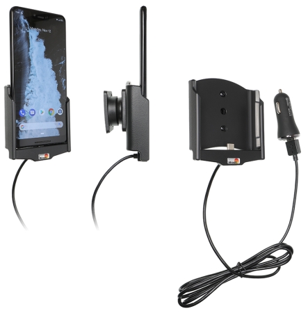 Brodit Aktiv holder med USB-kabel og cigaretadapter, Google Pixel 3 XL  i gruppen Bilstereo / Smartphone i bilen / Mobilholdere hos BRL (240721089)