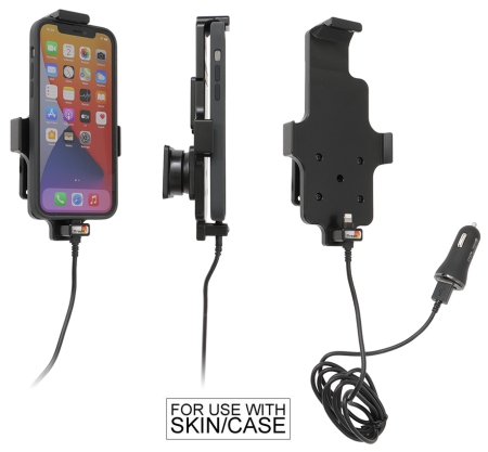 Brodit Aktiv holder med USB-kabel og cigaretadapter, Apple iPhone 11/12/12 Pro/13/13 Pro/XR i gruppen Nyheder hos BRL (240721091)