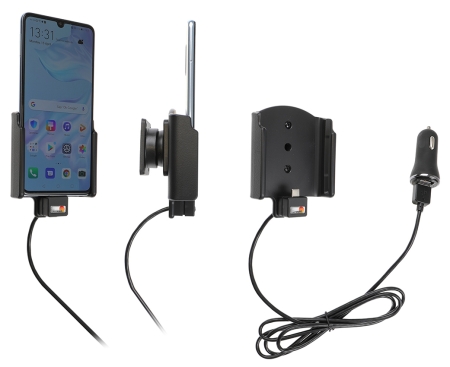 Brodit Aktiv holder med USB-kabel og cigarettadapter, Huawei P30  i gruppen Bilstereo / Smartphone i bilen / Mobilholdere hos BRL (240721120)