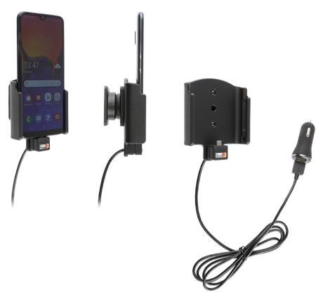 Brodit Aktiv holder med USB-kabel og cigaretadapter, Samsung Galaxy A10 (SM-A105)  i gruppen Bilstereo / Smartphone i bilen / Mobilholdere hos BRL (240721139)