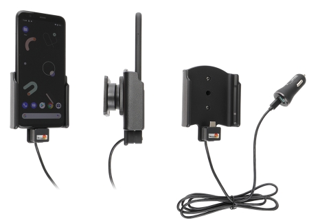 Brodit Aktiv holder med USB-kabel og cigaretadapter, Google Pixel 4  i gruppen Bilstereo / Smartphone i bilen / Mobilholdere hos BRL (240721176)