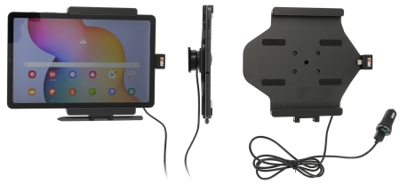 Brodit Aktiv holder med USB-kabel og cigaretadapter, Samsung Galaxy Tab S6 Lite SM-P610/SM-P615  i gruppen Bilstereo / Smartphone i bilen / Mobilholdere hos BRL (240721211)