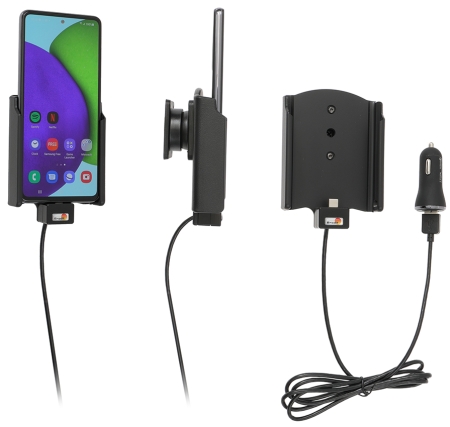 Brodit Aktiv holder med USB-kabel og cigaretadapter, Samsung Galaxy A52 SM-A52F/DS/A52S 5G SM-A528B. SM-A528B/DS i gruppen Bilstereo / Smartphone i bilen / Mobilholdere hos BRL (240721256)
