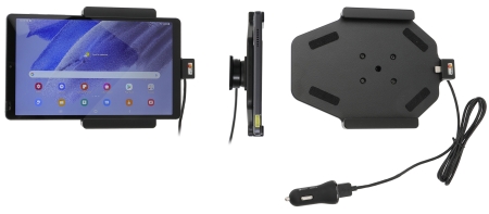 Brodit Aktiv holder med USB-kabel og cigarettadapter, Samsung Galaxy Tab A7 Lite SM-T220/SM-T225  i gruppen Bilstereo / Smartphone i bilen / Mobilholdere hos BRL (240721264)