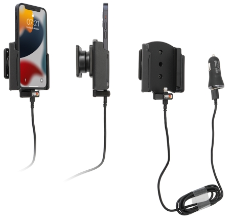 Brodit Aktiv holder med USB-kabel og cigaretadapter, Apple iPhone 13 Mini  i gruppen Bilstereo / Smartphone i bilen / Mobilholdere hos BRL (240721275)
