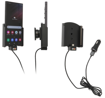 Brodit Aktiv holder med USB-kabel og cigaretadapter, Samsung Galaxy S22 Ultra 5G (SM-S908B/SM-S908B/DS)  i gruppen Bilstereo / Smartphone i bilen / Mobilholdere hos BRL (240721291)