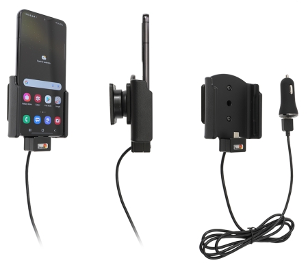 Brodit Aktiv holder med USB-kabel og cigaretadapter, Samsung Galaxy S22 5G SM-S901B/SM-S901B/DS  i gruppen Nyheder hos BRL (240721293)
