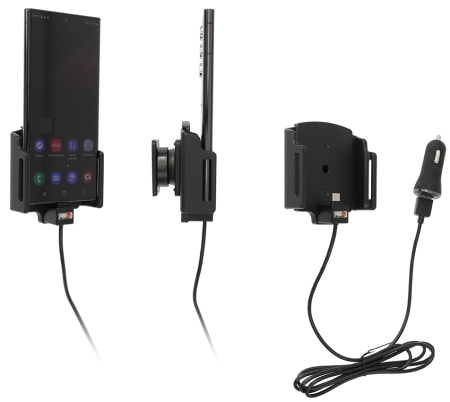 Brodit Aktiv holder med USB-kabel og cigaretadapter, Samsung Galaxy S22 Ultra 5G (SM-S908B/SM-S908B/DS)  i gruppen Bilstereo / Smartphone i bilen / Mobilholdere hos BRL (240721295)