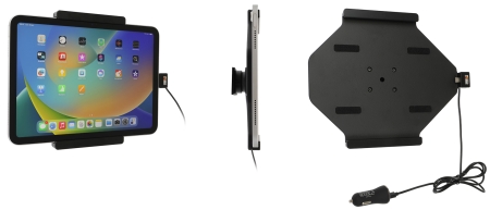 Brodit Aktiv holder med USB-kabel og cigaretadapter, Apple iPad 10th Gen (A2696, A2757, A2777)/2025 A16 (A3354, A3355, A3356) i gruppen Bilstereo / Smartphone i bilen / Mobilholdere hos BRL (240721339)