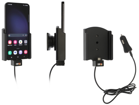 Brodit Aktiv holder med USB-kabel og cigaretadapter, Samsung Galaxy S23+ SM-S916B/DS  i gruppen Bilstereo / Smartphone i bilen / Mobilholdere hos BRL (240721345)