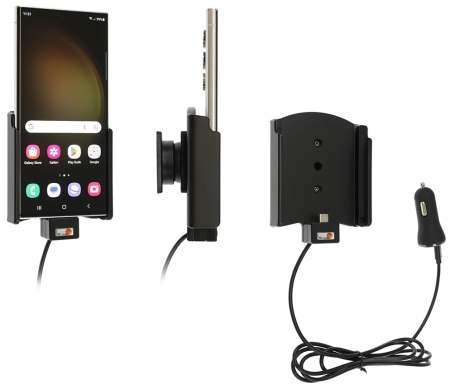 Brodit Aktiv holder med USB-kabel og cigaretadapter, Samsung Galaxy S23 Ultra SM-S918B/DS  i gruppen Bilstereo / Smartphone i bilen / Mobilholdere hos BRL (240721346)