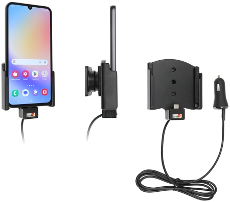 Brodit Aktiv holder med USB-kabel og cigaretadapter, Samsung Galaxy A34 5G  i gruppen Bilstereo / Smartphone i bilen / Mobilholdere hos BRL (240721378)