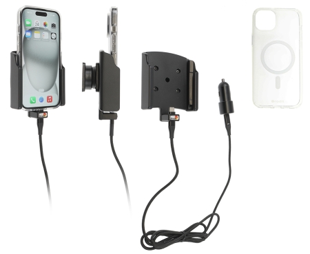 Brodit Mobilcover med Aktiv holder og billader, Apple iPhone 15  i gruppen Bilstereo / Smartphone i bilen / Mobilholdere hos BRL (240721393)
