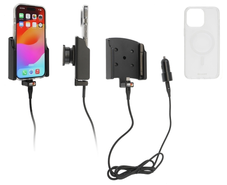 Brodit Mobilcover med Aktiv holder og billader, Apple iPhone 15 Pro  i gruppen Bilstereo / Smartphone i bilen / Mobilholdere hos BRL (240721394)