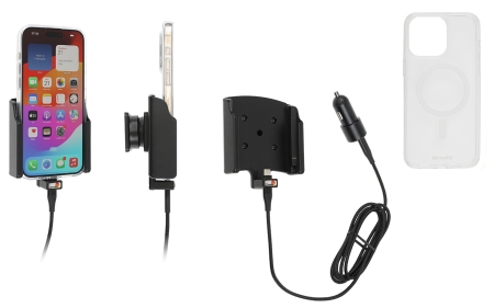 Brodit Mobilcover med Aktiv holder og billader, Apple iPhone 15 Pro Max  i gruppen Bilstereo / Smartphone i bilen / Mobilholdere hos BRL (240721396)