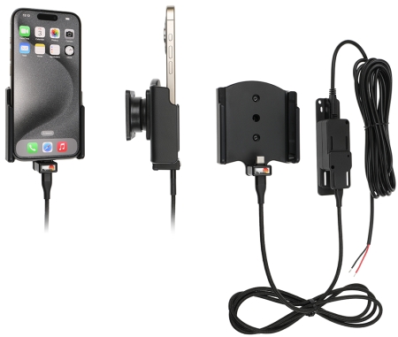 Brodit Aktiv holder til fast installation, Apple iPhone 15/15 Pro i gruppen Bilstereo / Smartphone i bilen / Mobilholdere hos BRL (240727369)