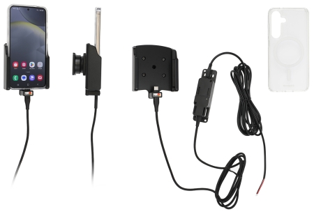 Brodit Mobilcover med Aktiv holder til fast installation, Samsung Galaxy S24 SM-S921B/DS  i gruppen Bilstereo / Smartphone i bilen / Mobilholdere hos BRL (240727404)