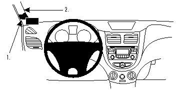 ProClip Monteringsbygel Hyundai Accent 10-15, Vänster i gruppen Bilstereo / Hvad passer i min bil / Hyundai / Accent / Accent 2005-2008 hos BRL Electronics (240804660)