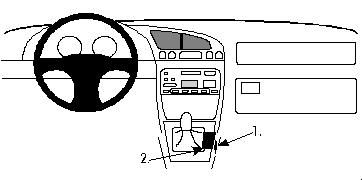 ProClip Monteringsbygel Mazda 121 96-02, Konsol i gruppen Bilstereo / Hvad passer i min bil / Mazda / Mazda 121 / Mazda 121 1996-2001 hos BRL Electronics (240832294)