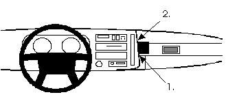 ProClip Monteringsbygel Volvo 480 ES 86-95, Vinklad i gruppen Bilstereo / Hvad passer i min bil / Volvo / Volvo 440/460/480 hos BRL Electronics (240851504)