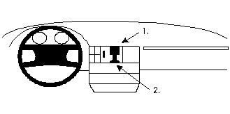 ProClip Monteringsbygel Audi 100 83-88, Centrerad i gruppen Bilstereo / Hvad passer i min bil / Audi / Audi 100 / Audi 100 hos BRL Electronics (240851510)