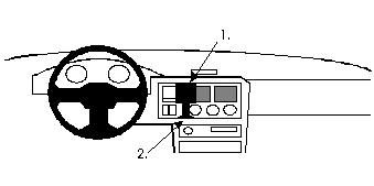 ProClip Monteringsbygel Ford Escort 91-95, Centrerad i gruppen Bilstereo / Hvad passer i min bil / Ford / Escort / Escort 1990-1995 hos BRL Electronics (240851901)