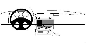 ProClip Monteringsbygel Daihatsu Charade 91-93, Centrerad i gruppen Bilstereo / Hvad passer i min bil / Daihatsu hos BRL Electronics (240851921)
