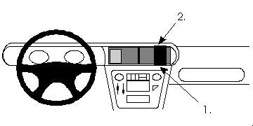 ProClip Monteringsbygel Opel Senator 91-93, Centrerad i gruppen Bilstereo / Hvad passer i min bil / Opel / Senator / Senator 1987-1993 hos BRL Electronics (240852010)