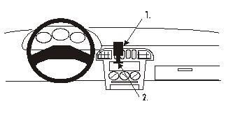 ProClip Monteringsbygel Nissan Micra 93-97, Centrerad i gruppen Bilstereo / Hvad passer i min bil / Nissan / Micra / Micra K11 1993-2003 hos BRL Electronics (240852038)