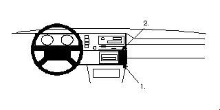 ProClip Monteringsbygel Volkswagen Golf I 80-84, Vinklad i gruppen Bilstereo / Hvad passer i min bil / Volkswagen / Caddy / Caddy Mk1 1979-1995 / Övrigt Caddy Mk1 1979-1995 hos BRL Electronics (240852068)