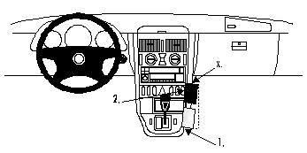 Brodit ProClip, Mercedes Benz SLK-Class 97-04 i gruppen Bilstereo / Hvad passer i min bil / Mercedes / SLK / SLK 1997-2004 hos BRL (240852495)