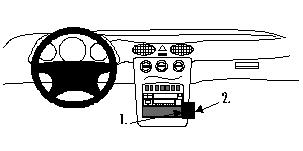 Brodit ProClip, Mercedes Benz A-Class 98-00 i gruppen Bilstereo / Hvad passer i min bil / Mercedes / A-klasse / A-klasse W168 1997-2004 hos BRL (240852511)