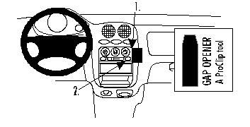 ProClip Monteringsbygel Daewoo Matiz 98-04, Vinklad i gruppen Bilstereo / Hvad passer i min bil / Daewoo hos BRL (240852637)