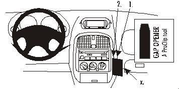 ProClip Monteringsbygel Mitsubishi Carisma 99-05, Vinklad i gruppen Bilstereo / Hvad passer i min bil / Mitsubishi hos BRL Electronics (240852712)