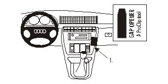 Brodit ProClip, Audi A4 Sedan 00-01 i gruppen Bilstereo / Hvad passer i min bil / Audi / Audi A4 / Audi A4 1994-2000 hos BRL (240852798)