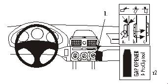 ProClip Monteringsbygel Toyota MR2 Spyder 00-05, Vinklad i gruppen Bilstereo / Hvad passer i min bil / Toyota / MR2 / MR2 2000-2007 hos BRL Electronics (240852819)