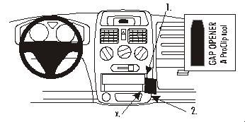 ProClip Monteringsbygel Suzuki Wagon 01-05, Vinklad i gruppen Bilstereo / Hvad passer i min bil / Suzuki hos BRL Electronics (240852842)