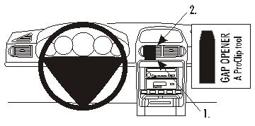 Brodit ProClip, Porsche Cayenne 03-10 i gruppen Bilstereo / Hvad passer i min bil / Porsche / Cayenne / Cayenne E1 2003-2010 hos BRL (240853209)