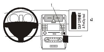 Brodit ProClip, Mercedes Benz A-Class 05-12 i gruppen Bilstereo / Hvad passer i min bil / Mercedes / A-klasse / A-klass W169 2004-2012 hos BRL (240853507)