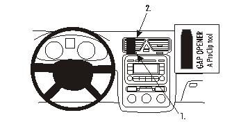 ProClip Monteringsbygel Volkswagen Eos 07-15, Centrerad i gruppen Bilstereo / Hvad passer i min bil / Volkswagen / EOS / EOS 2006- hos BRL Electronics (240853882)