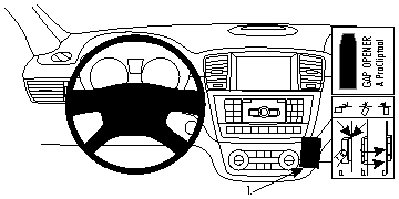 Brodit ProClip, Mercedes Benz GL-Class/GLE-Class/M-Class/ML 12-19 i gruppen Bilstereo / Hvad passer i min bil / Mercedes / ML hos BRL (240854709)