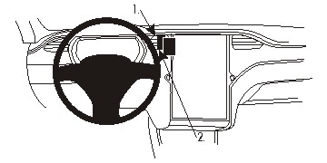 Brodit ProClip, Tesla Model S/X 13-20 i gruppen Bilstereo / Hvad passer i min bil / Tesla / Model X hos BRL (240854921)