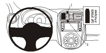 ProClip Monteringsbygel Nissan Micra 14-15, Centrerad i gruppen Bilstereo / Hvad passer i min bil / Nissan / Micra / Micra K13 2010-2017 hos BRL Electronics (240854944)