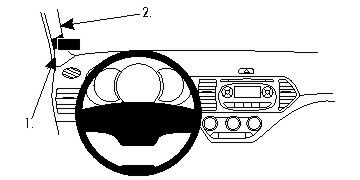 ProClip Monteringsbygel Kia Picanto 12-15 i gruppen Bilstereo / Hvad passer i min bil / Kia / Picanto / Picanto 2011-2017 hos BRL Electronics (240KIAPIC12PROC)